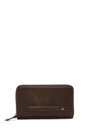 Men's Brown Leather Handbag with Phone Compartment | Derimod