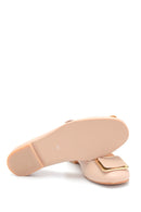 Women's Beige Buckle Ballerinas | Derimod