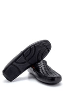 Men's Leather Knit Detailed Loafer | Derimod