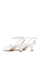 Women's White Low Heel Sandals | Derimod