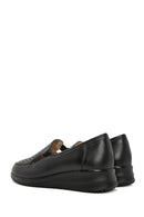 Kadın Siyah Dolgu Topuklu Deri Comfort Loafer | Derimod
