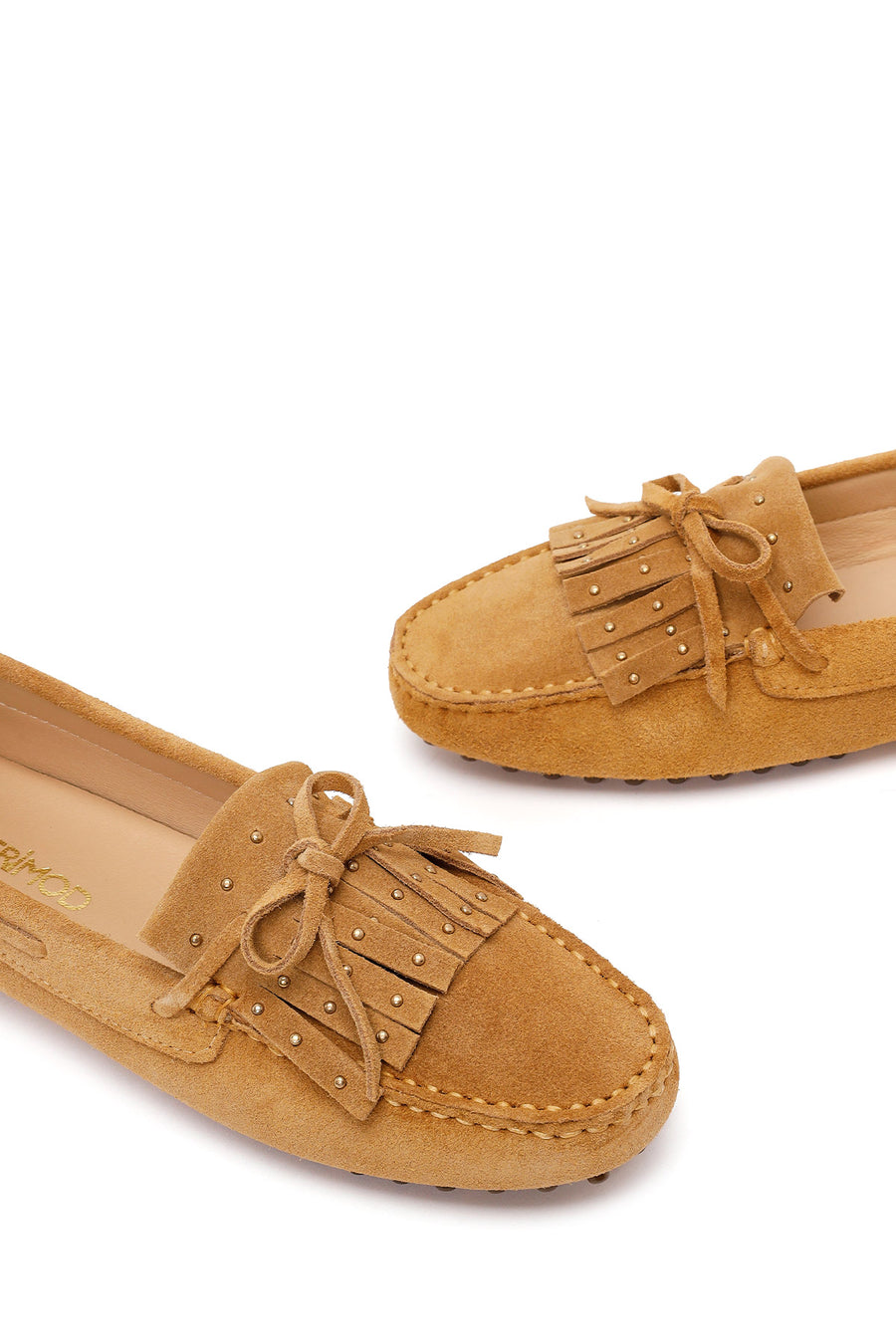 Kadın Camel Püsküllü Süet Deri Loafer