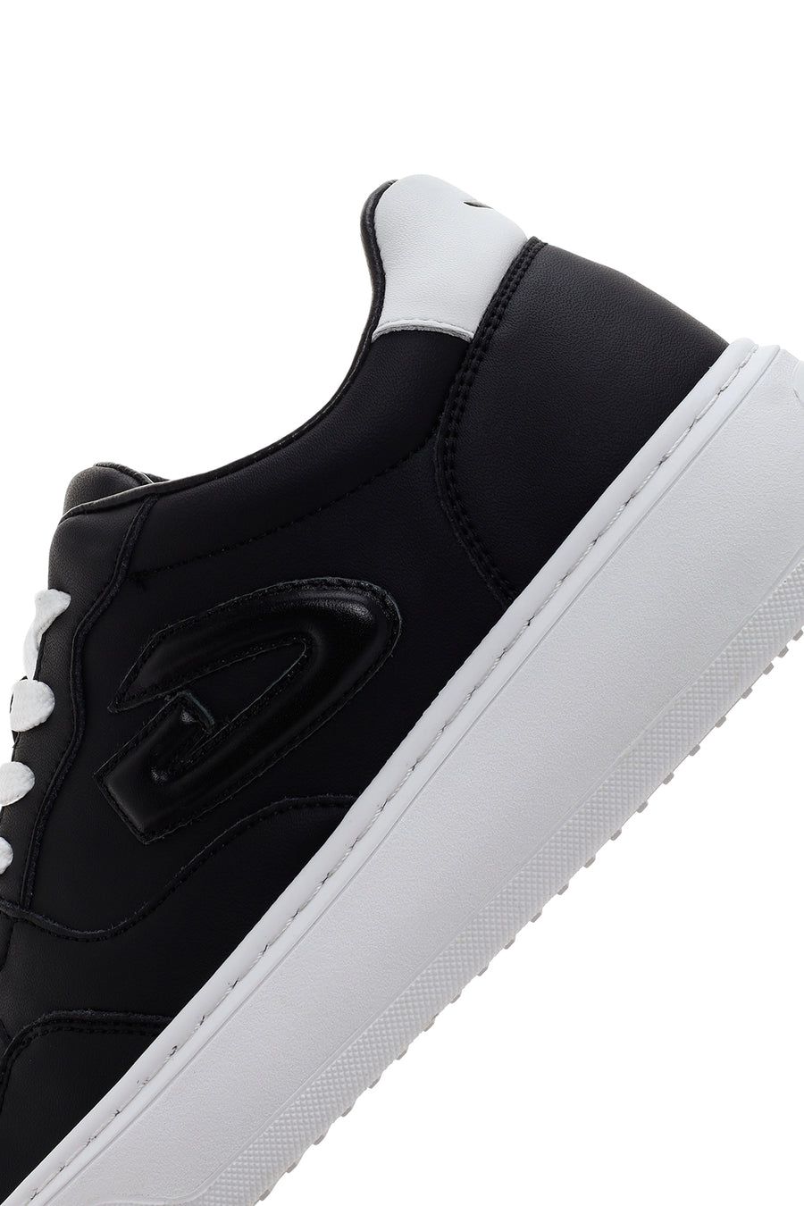 Alberto Guardiani Erkek Siyah New Era Kalın Tabanlı Deri Sneaker