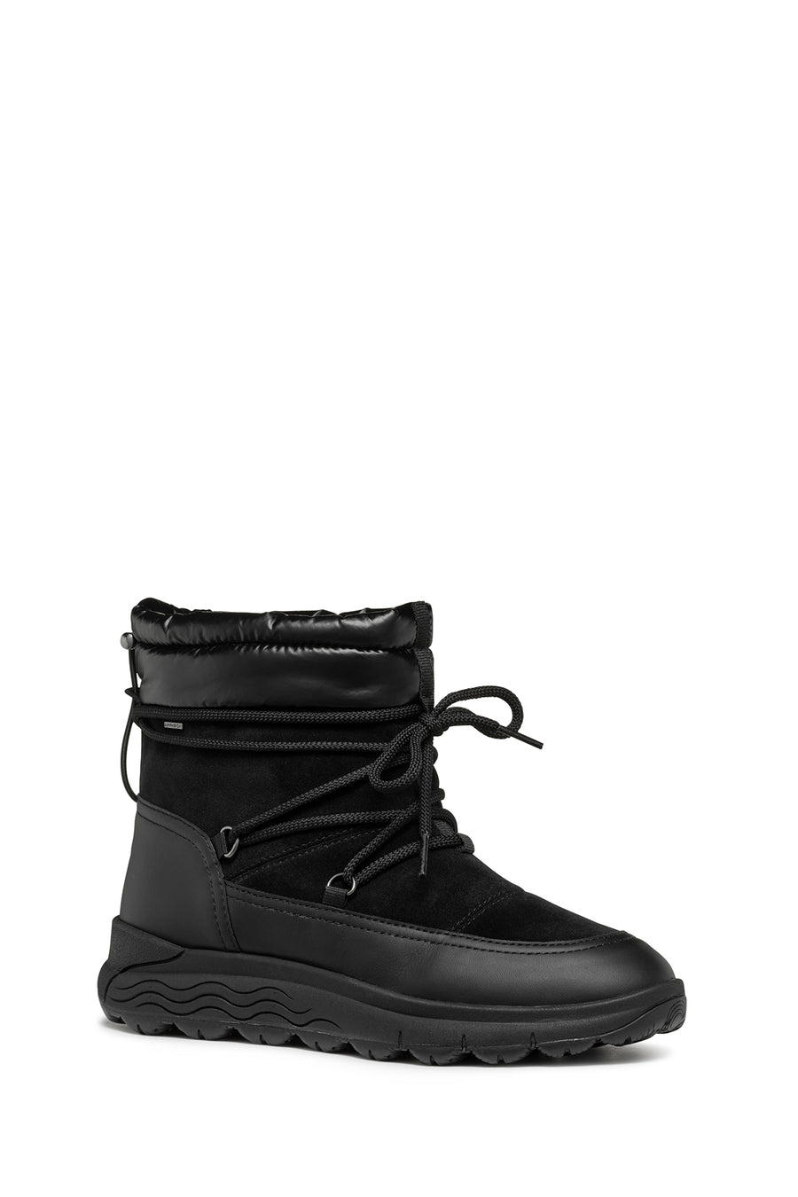 Geox Women's Black Spherica 4x4 Abx Waterproof Leather Outdoor Boots
