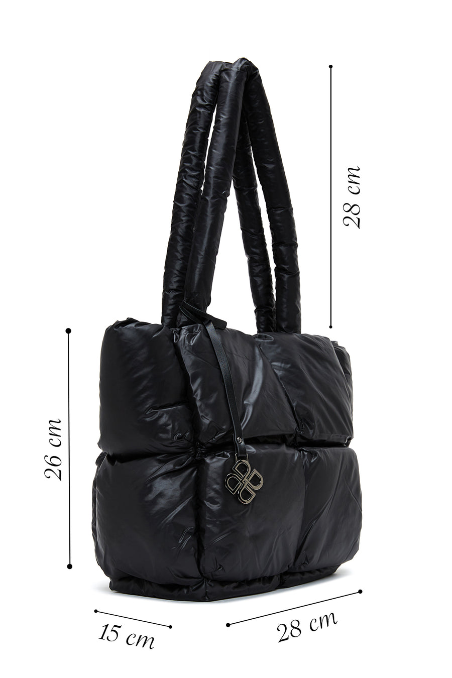Women's Black Quilted Shoulder Bag