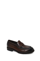 Erkek Kahverengi Deri Casual Loafer | Derimod