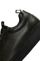 Men's Green Leather Thick Soled Sneaker | Derimod