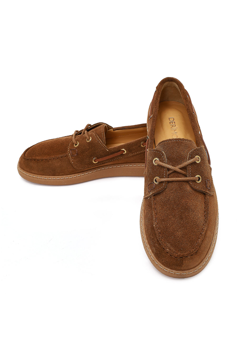 Women's Tan Lace-Up Suede Leather Casual Shoes
