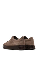 Male Mink Lace-up Suede Leather Sneaker | Derimod
