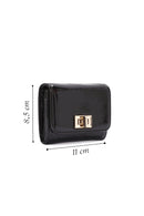 Women's Black Patent Leather Wallet | Derimod