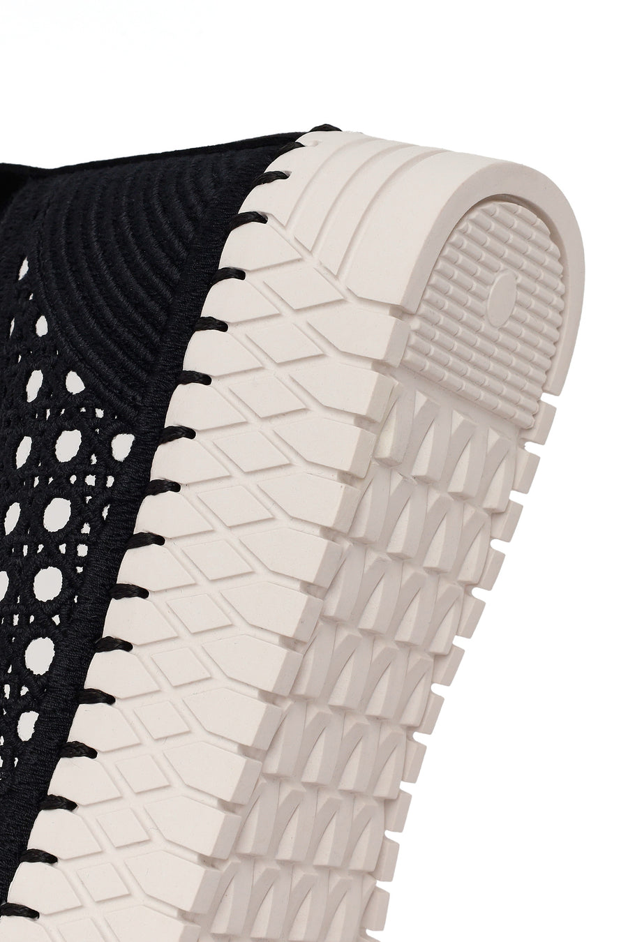 Woman Black Thick-Soled Fabric Casual Shoes