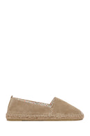 Women's Beige Suede Leather Espadrille | Derimod