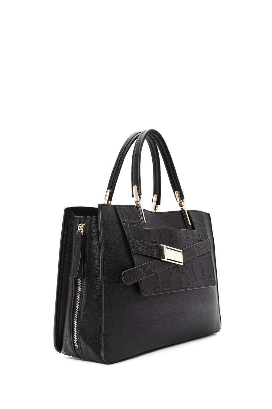 Women's Black Long Strap Classic Handbag