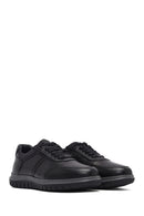 Men's Black Lace-Up Leather Sneaker | Derimod