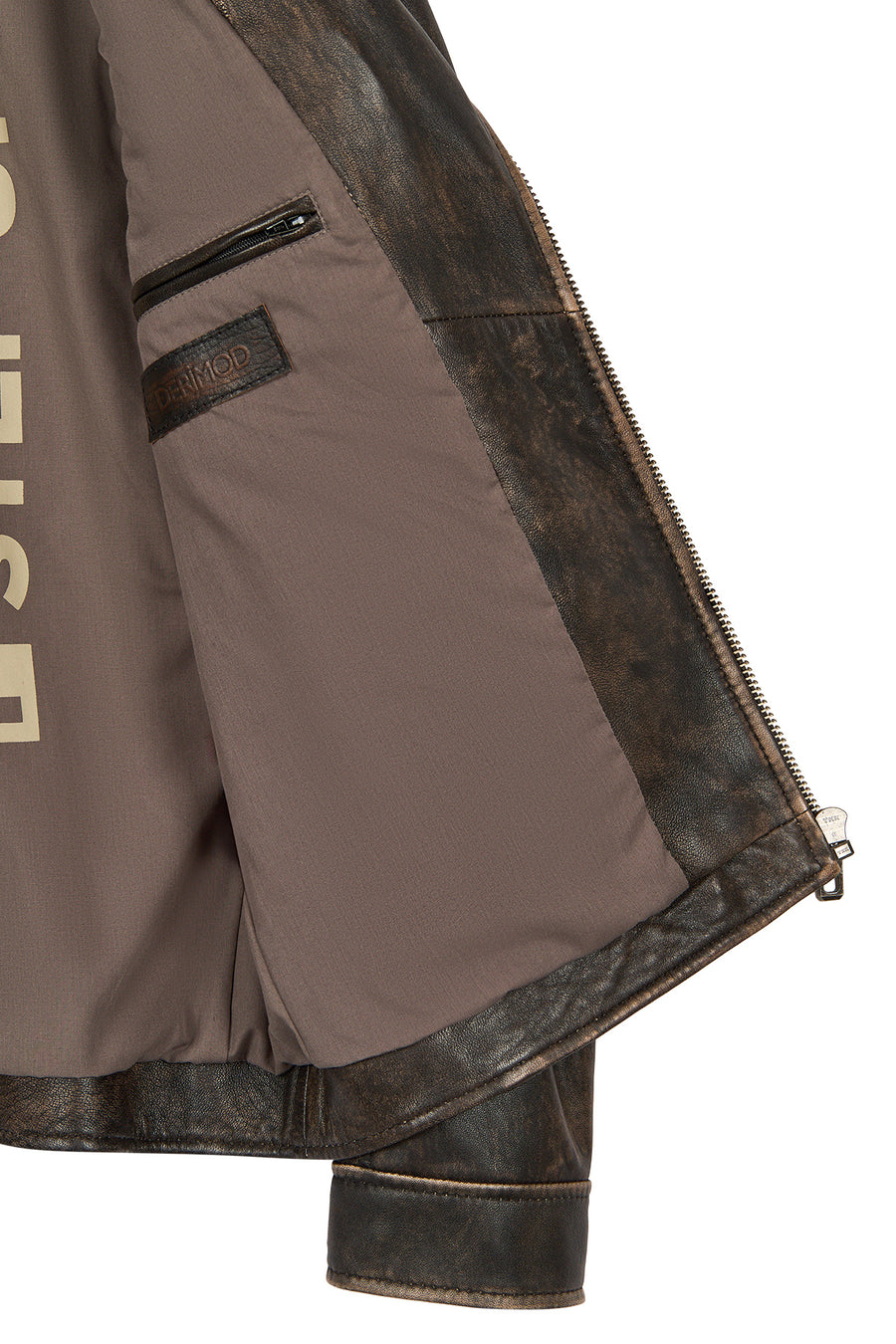 Carter Men's Brown Biker Leather Coat