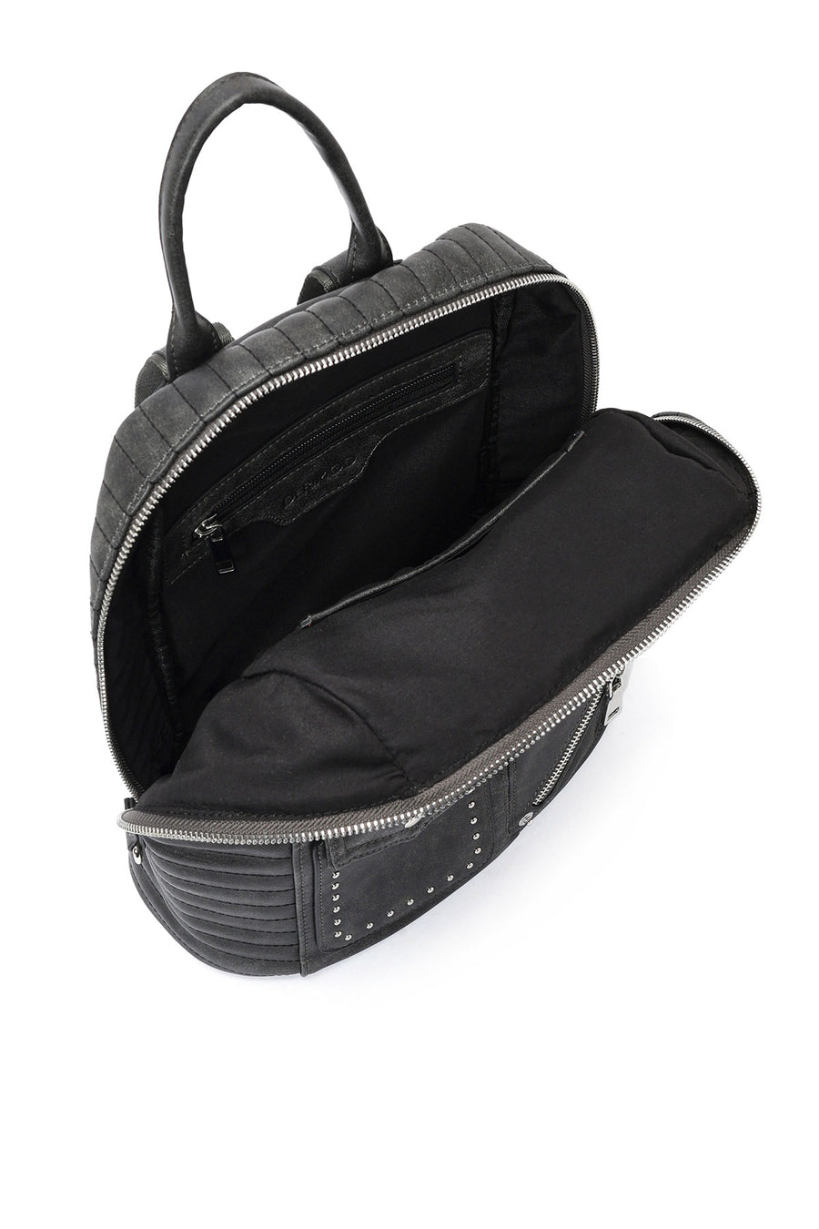 Women's Gray Metal Detailed Backpack
