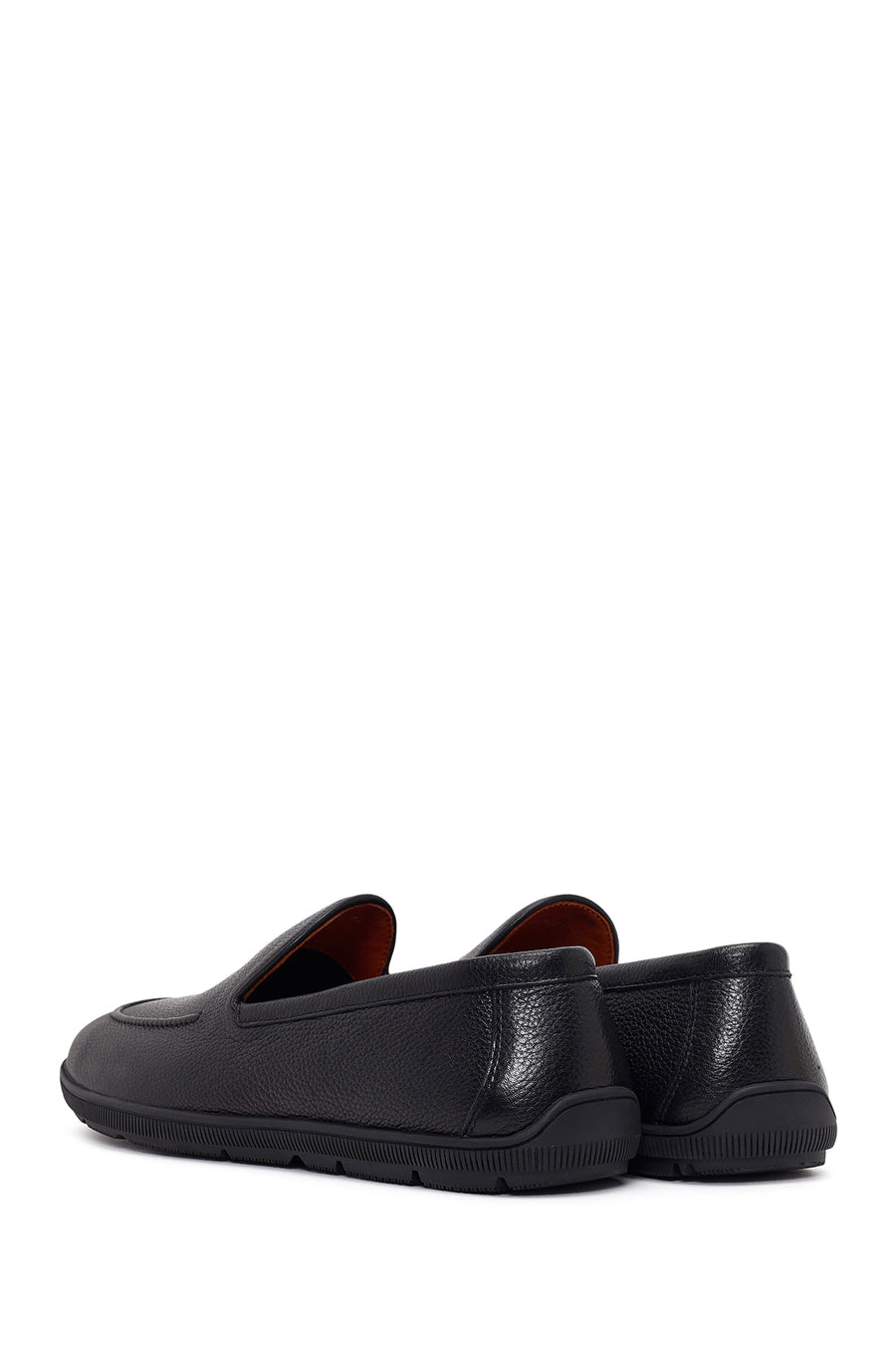 Men's Black Leather Casual Loafer