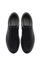 Men's Black Lace-up Leather Sneaker | Derimod