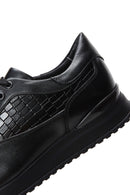 Erkek Siyah Deri Sneaker | Derimod