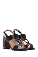 Women's Black Ankle Strap Heeled Sandals | Derimod