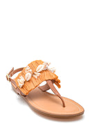 Women's Seashell Detailed Flip Flops Sandals | Derimod