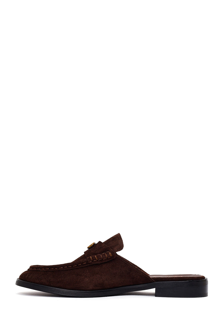 Woman Brown Suede Slipper