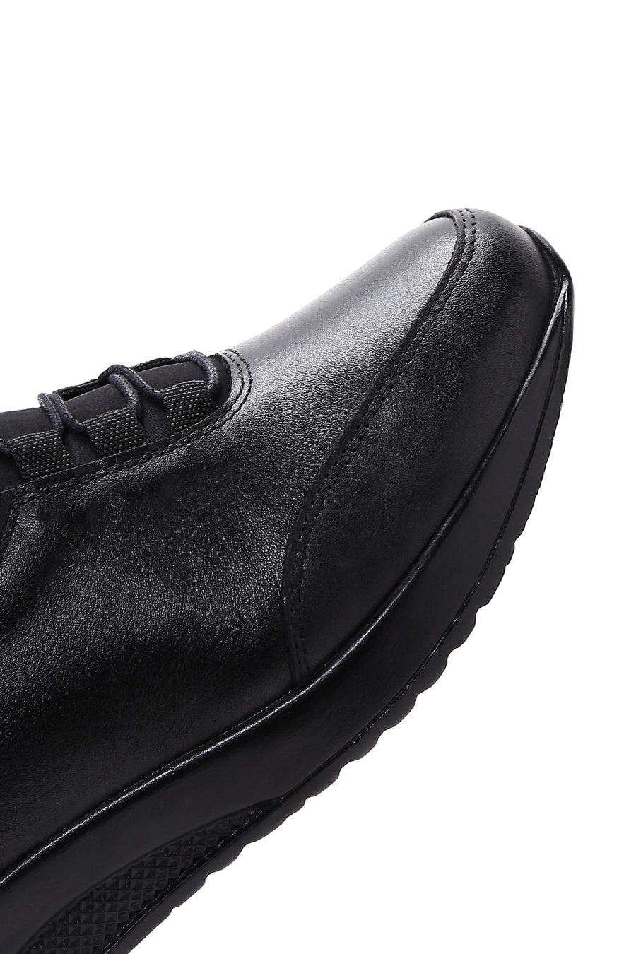 Kadın Siyah Deri Casual Sneaker