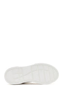 Women's White Thick Soled Stone Sneaker | Derimod