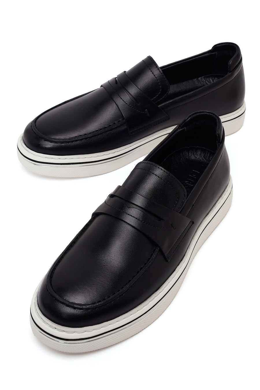 Male Black Leather Loafer