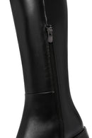 Women's Black Thick Heeled Zippered Casual Leather Boots | Derimod