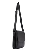 Men's Black Leather Messenger Bag | Derimod