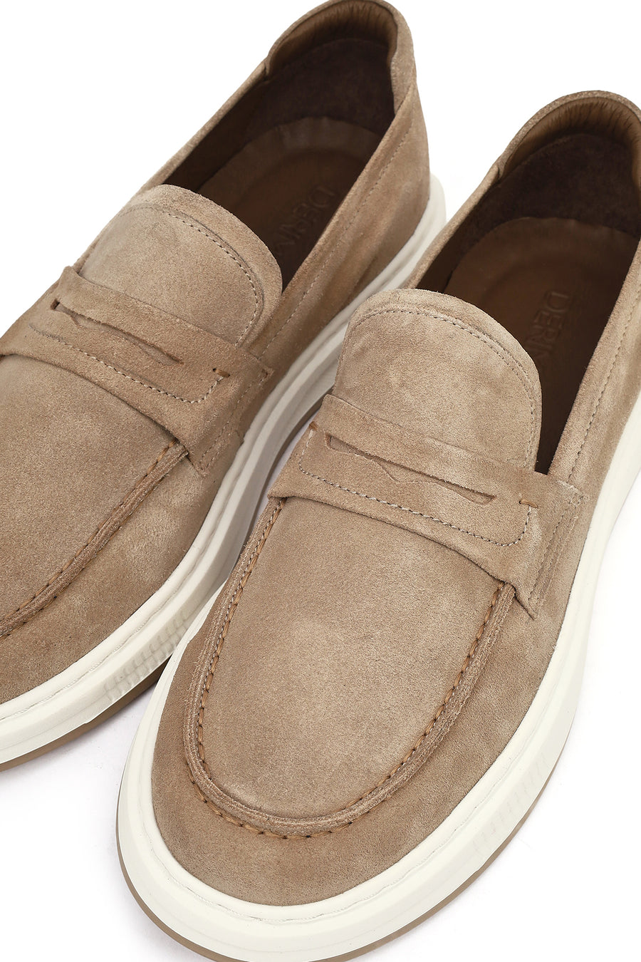 Men's Beige Suede Leather Casual Loafer