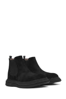 Men's Black Suede Leather Chelsea Boots | Derimod