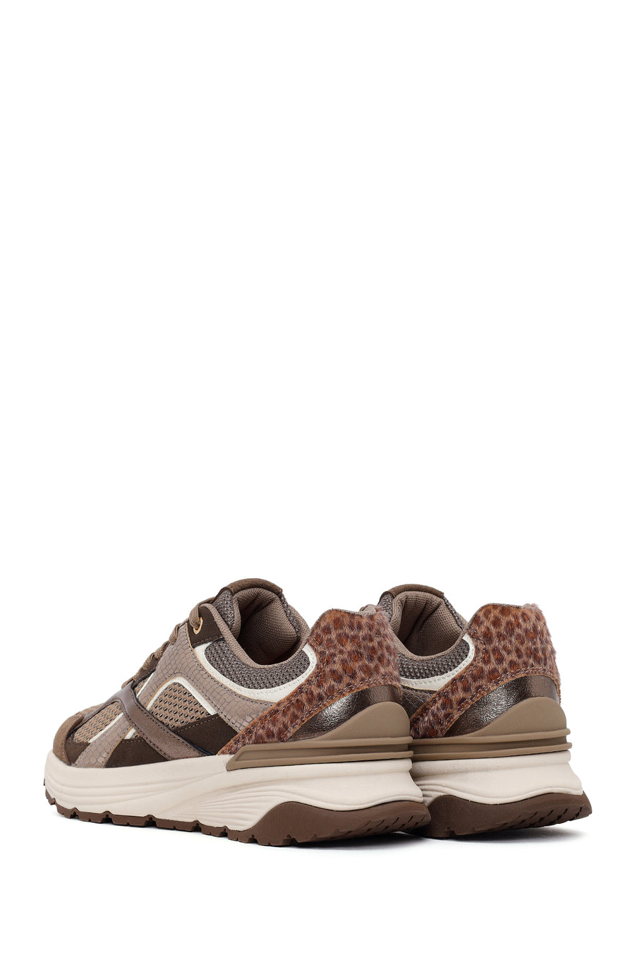 Woman Mink Lace-Up Chunky Sneaker