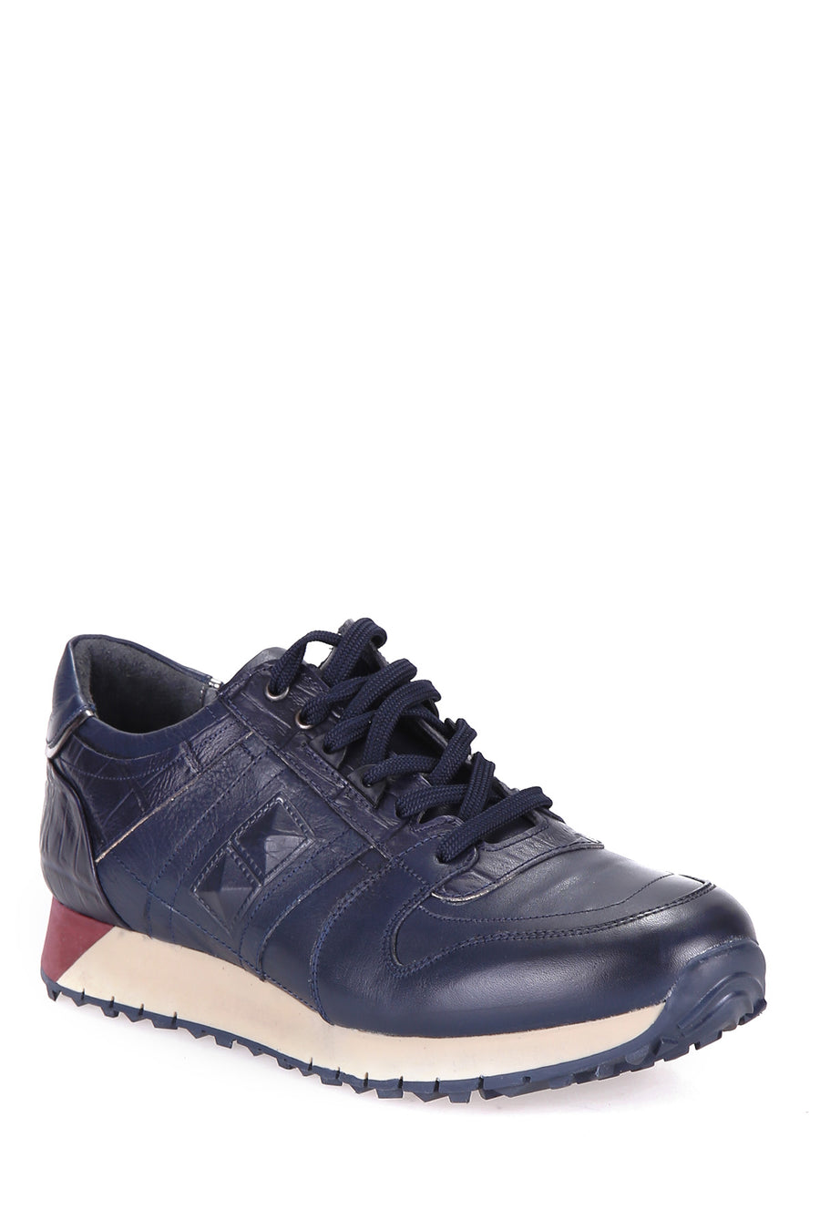 Crocodile Patterned Men's Leather Sneaker