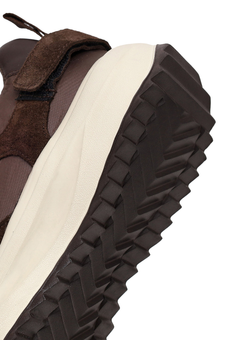 Kadın Kahverengi Bağcıklı Kalın Tabanlı Deri Sneaker
