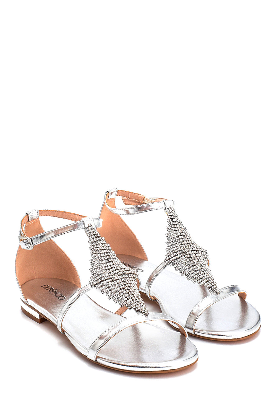 Kadın Taş Detaylı Casual Sandalet