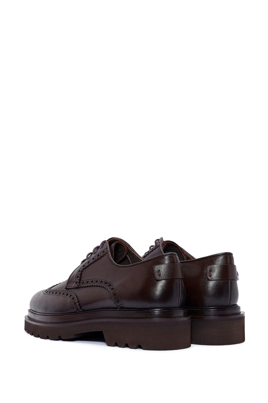 Men's Brown Lace-up Leather Casual Shoes