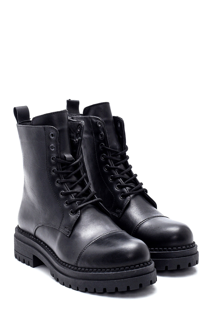 Women's Leather Zippered Boots