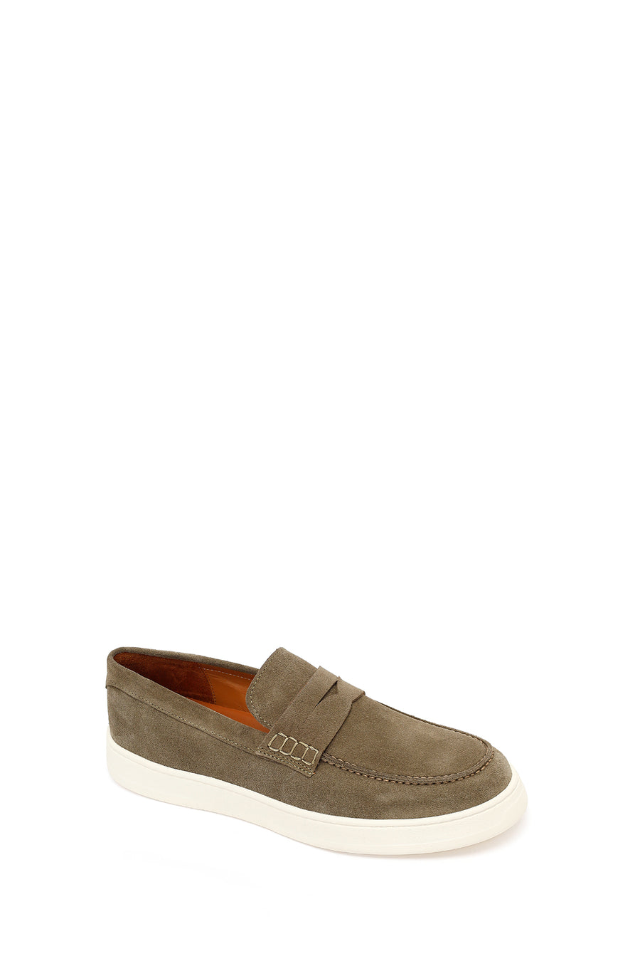 Erkek Haki Süet Deri Casual Loafer
