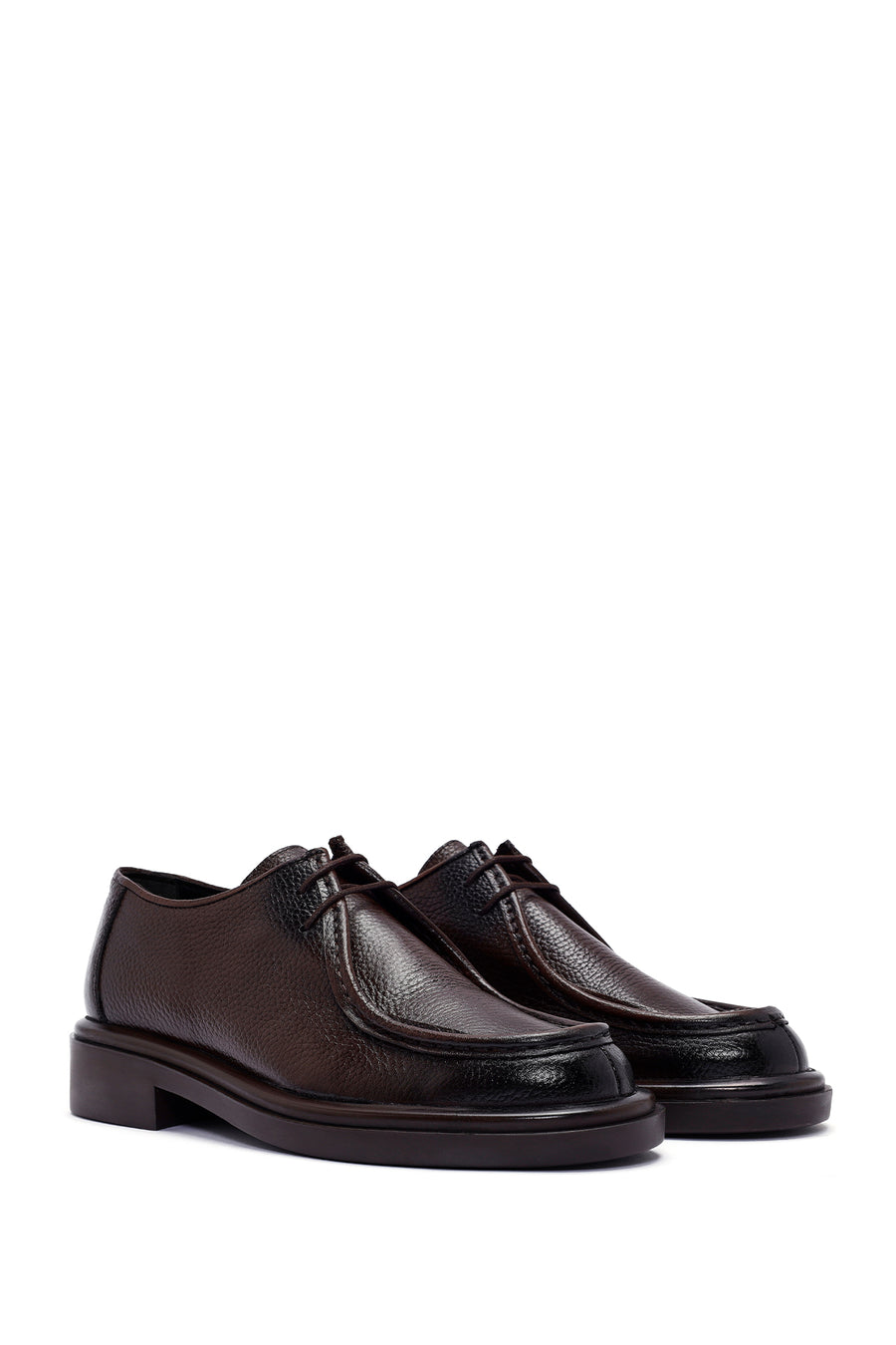 Men's Brown Lace-up Leather Casual Shoes