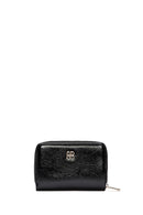 Women's Black Patent Leather Wallet | Derimod