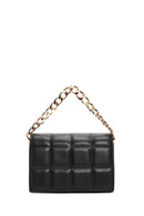 Women's Black Long Chain Strap Quilted Crossbody Bag | Derimod