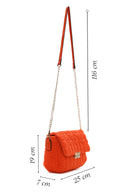 Kadın Turuncu Peluş Çapraz Çanta | Derimod