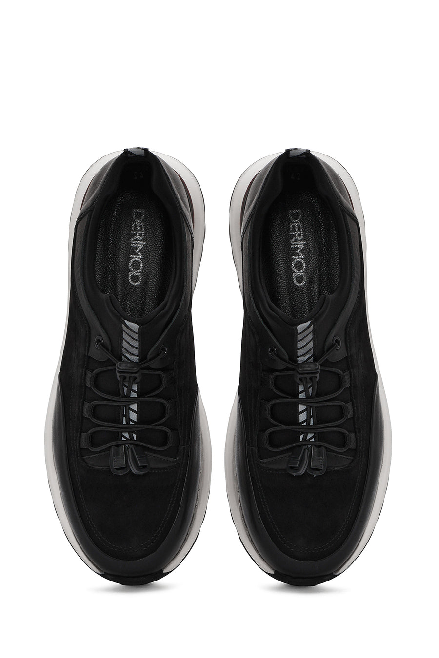 Men's Black Lace-up Leather Sneaker