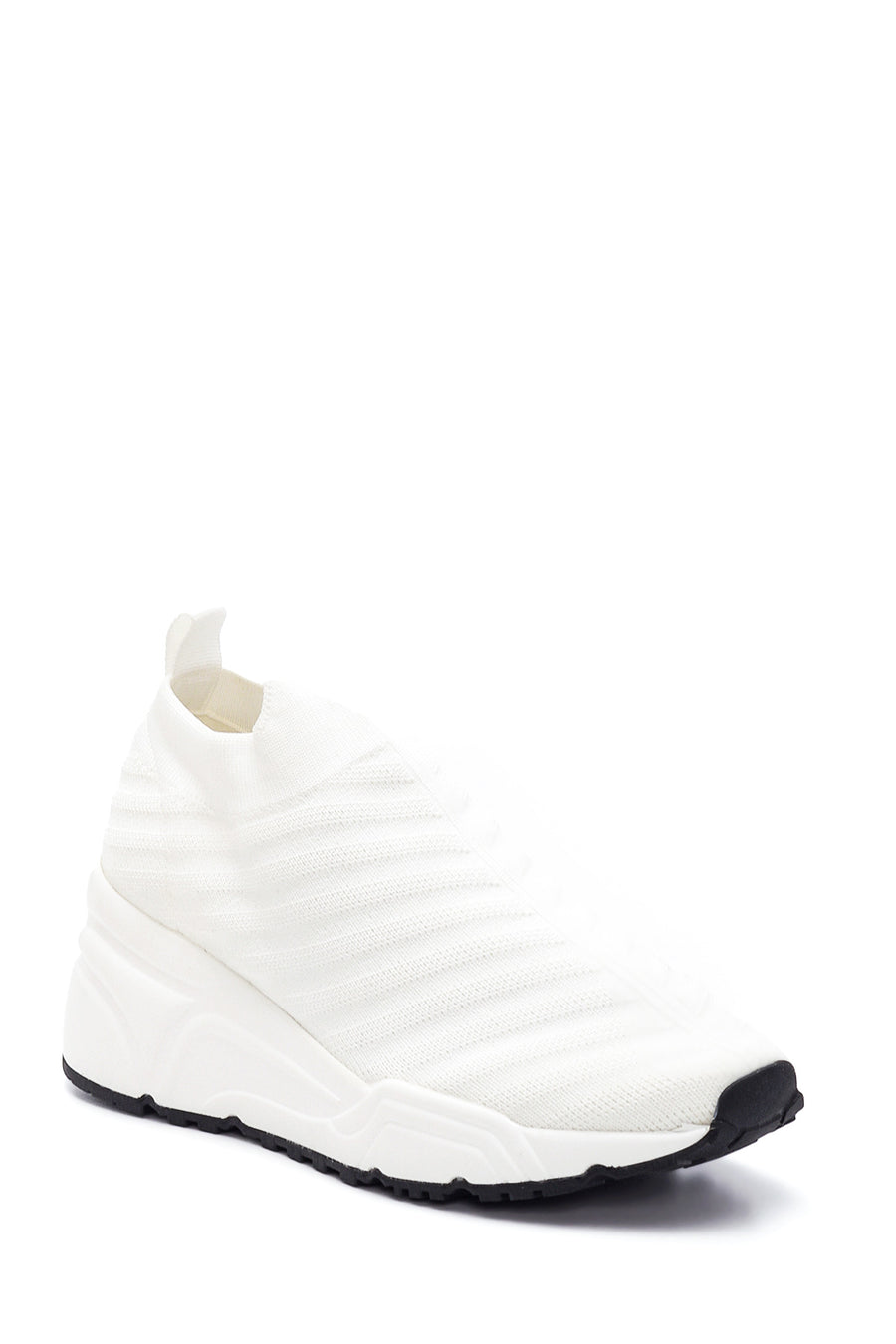 Kadın Beyaz Kalın Tabanlı Sneaker