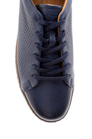 Men's Perforated Leather Sneaker | Derimod