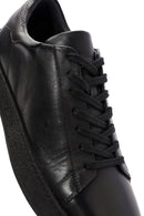 Men's Black Lace-up Leather Sneaker | Derimod