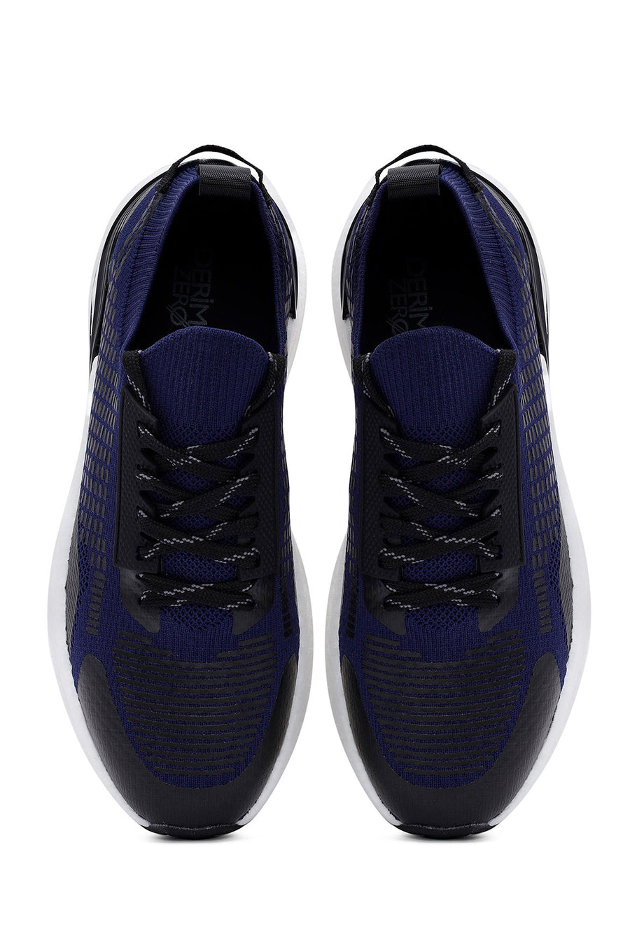 Derimod Zero Men's Blue Lace-Up Thick Sole Fabric Sneaker