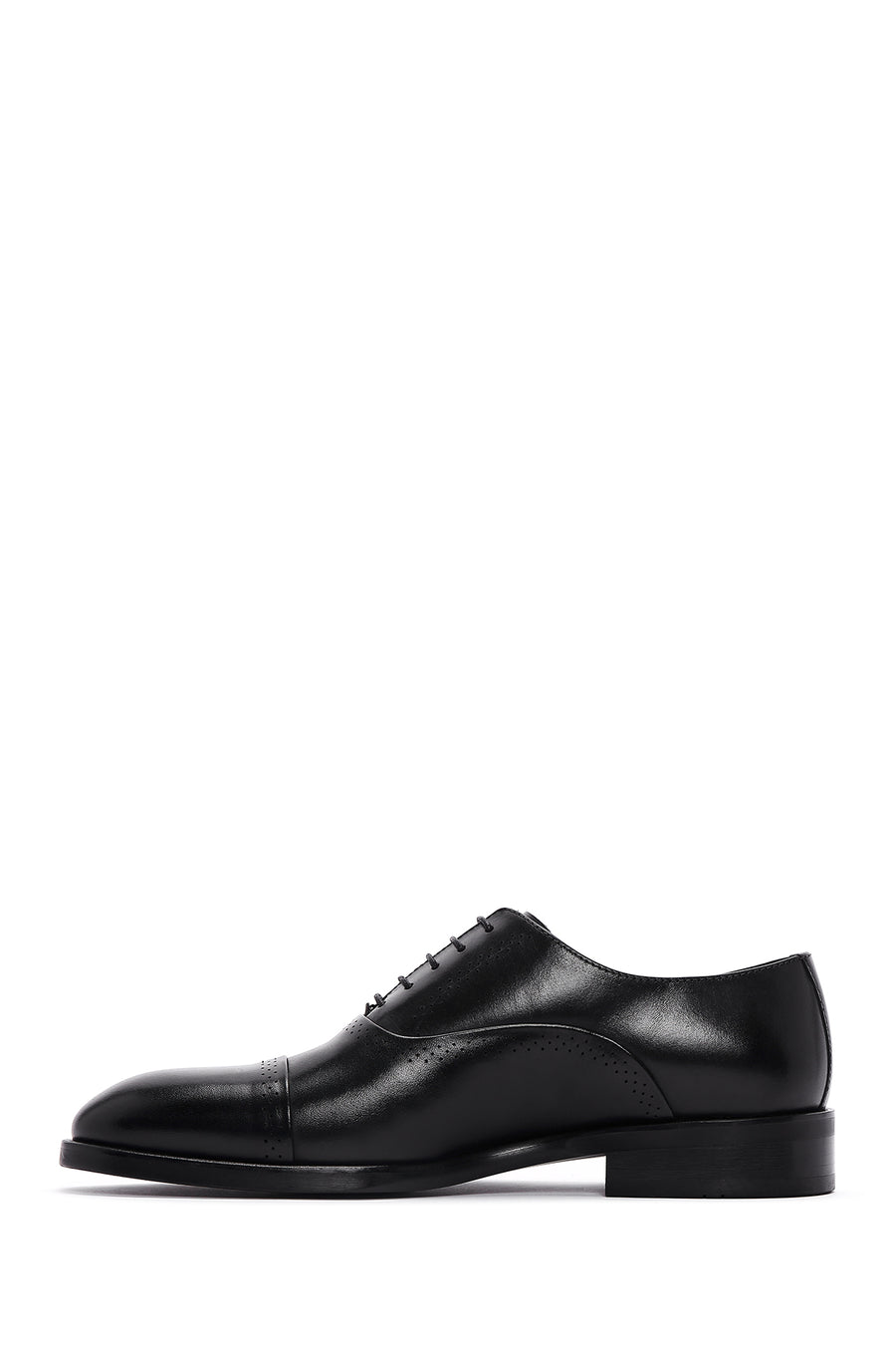 Men's Black Laced Leather Classic Shoes